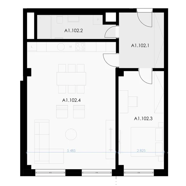 2-комнатная, 80.2 m² floor plan