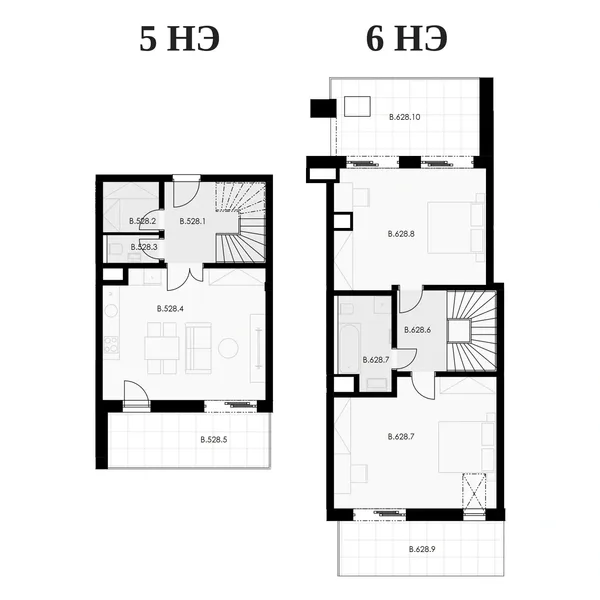 3-комнатная, 105.1 m² floor plan